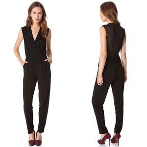 NEW Rachel Zoe Claudia Pleated Jumpsuit Black Size 6 NWT $325 MSRP